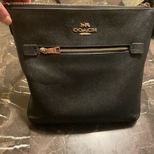 Coach Black Leather Shoulder Bag
